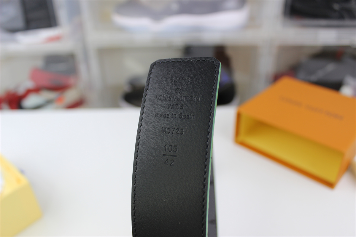 L**is vitton belt green black (85-125cm)