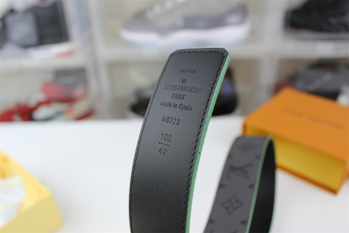 L**is vitton belt green black (85-125cm)